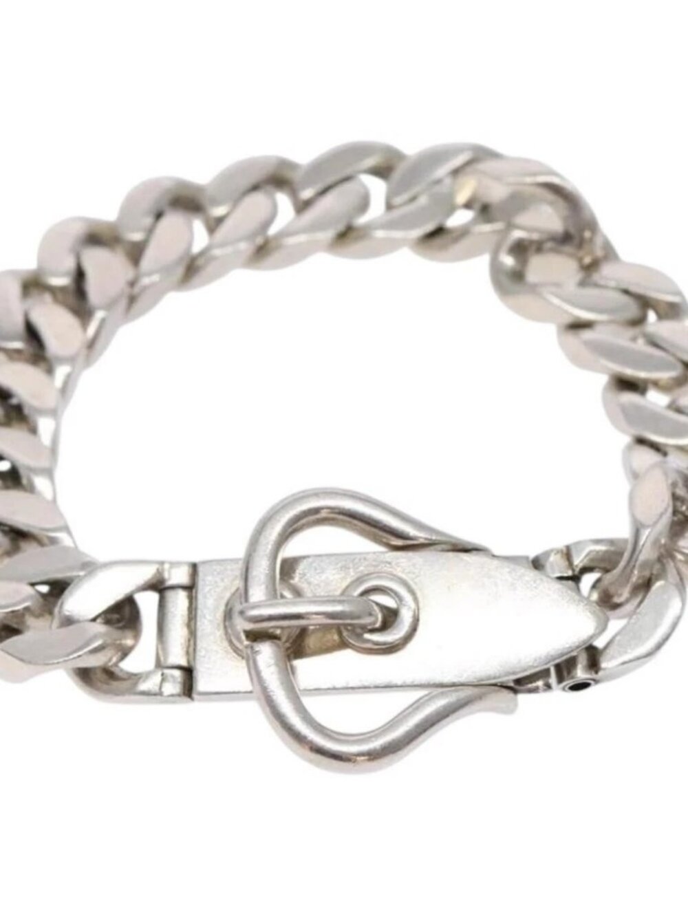 HERMES Boulevard MM Bracelet Ag925 Silver Auth 128907SM